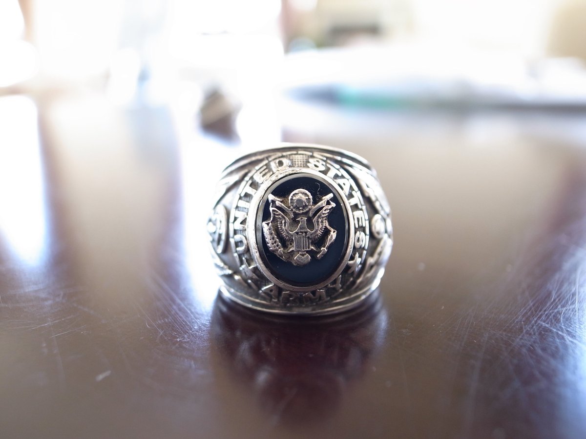 US Army Ring 約16号 アンティーク カレッジリング | Gallows Hill