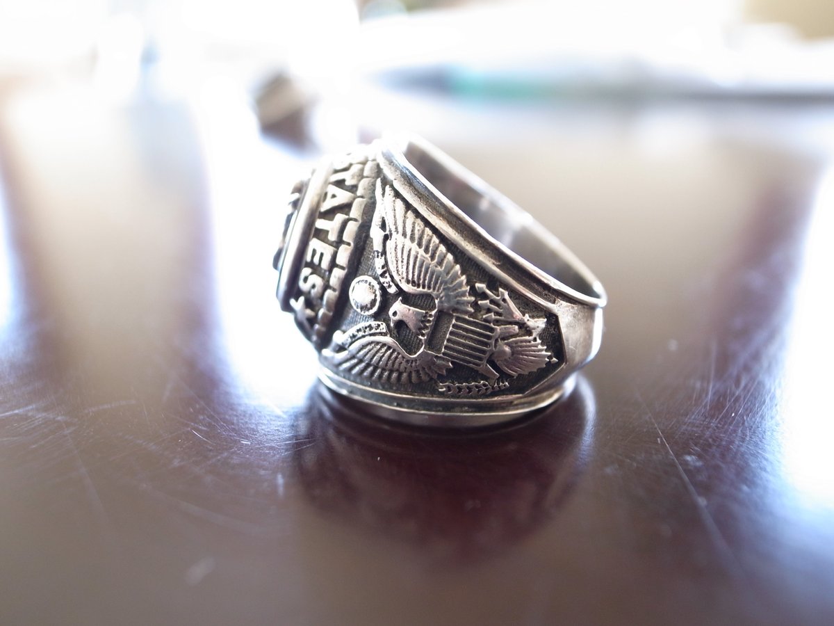 US Army Ring 約16号 アンティーク カレッジリング | Gallows Hill