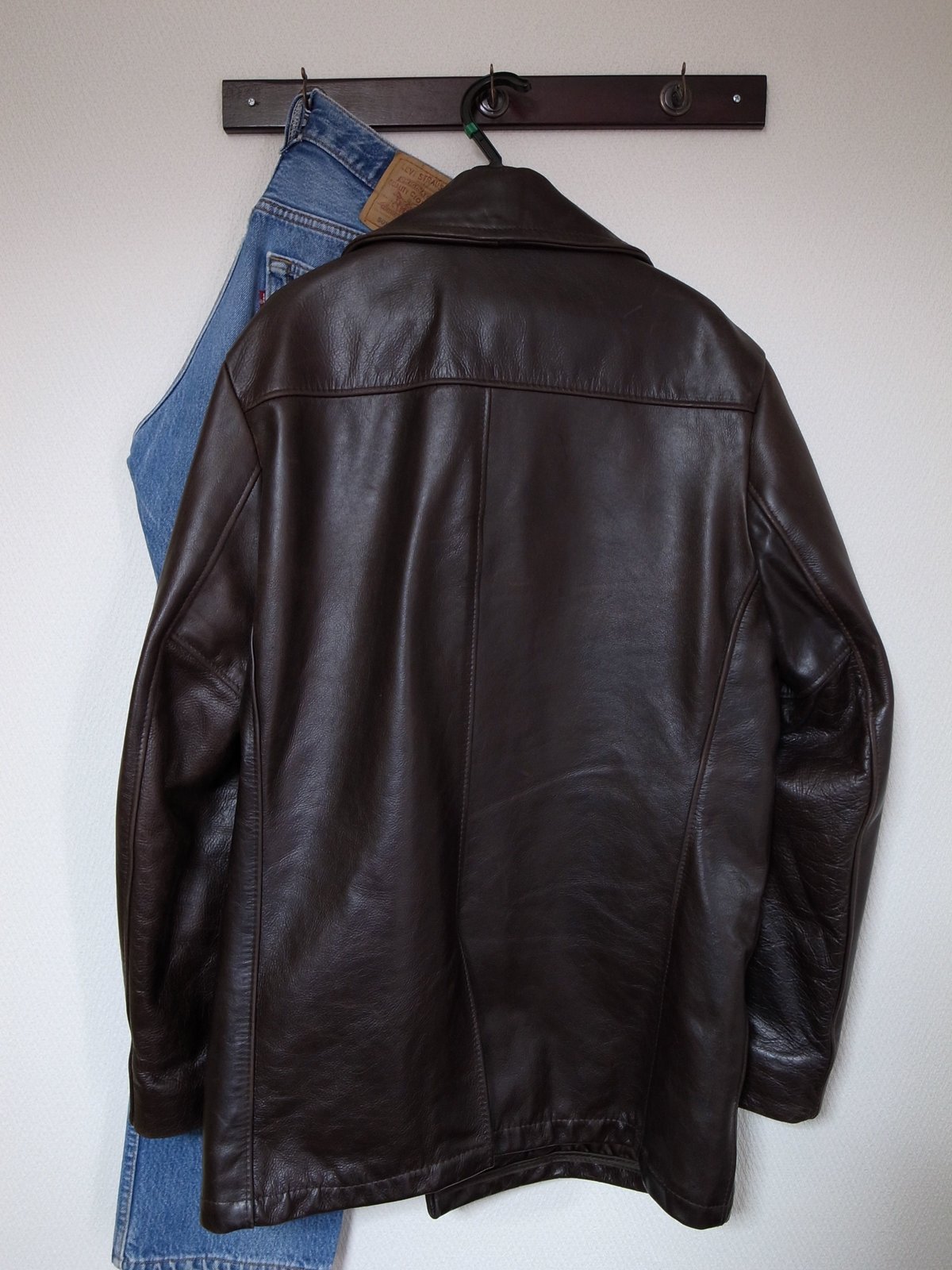 Schott leather P coat 日本サイズＬ程度　used