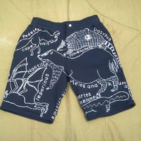 【on champion】OMA overdrawing ショートパンツ02「夜行性動物｜nocturnal animals」