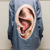 【on military】 OMA overpainting shirt 01 Human’s hole