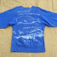 【on champion】OMA overdrawing トレーナー39 （2TOP line）「飛行機と鯨｜Airplanes and whales」