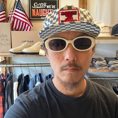 B2L CHECKERD CAP (BLU)