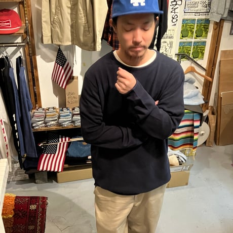 ROLL UP SWEATER (NVY)