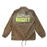 WE'RE NAUGHTY COACH JACKET(KHA)