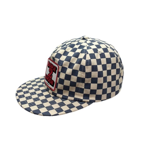 B2L CHECKERD CAP (BLU)