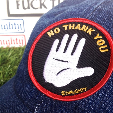 "NO THANK YOU" 6PANEL B.B. CAP