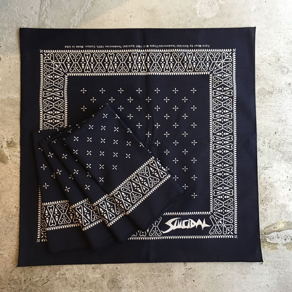 【希少】97s SUICIDAL TENDENCIES BANDANA Suicidal Bandana Black - CalStreets Vancouver British Columbia