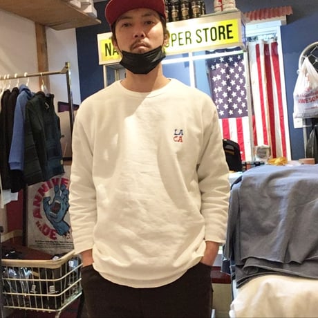 "LACA" CUT-OFF SWEAT SHIRT