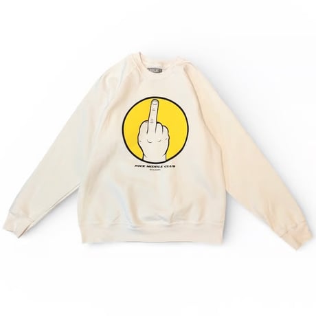 NICE MIDDLE CLUB CREW SWEAT(WHT)