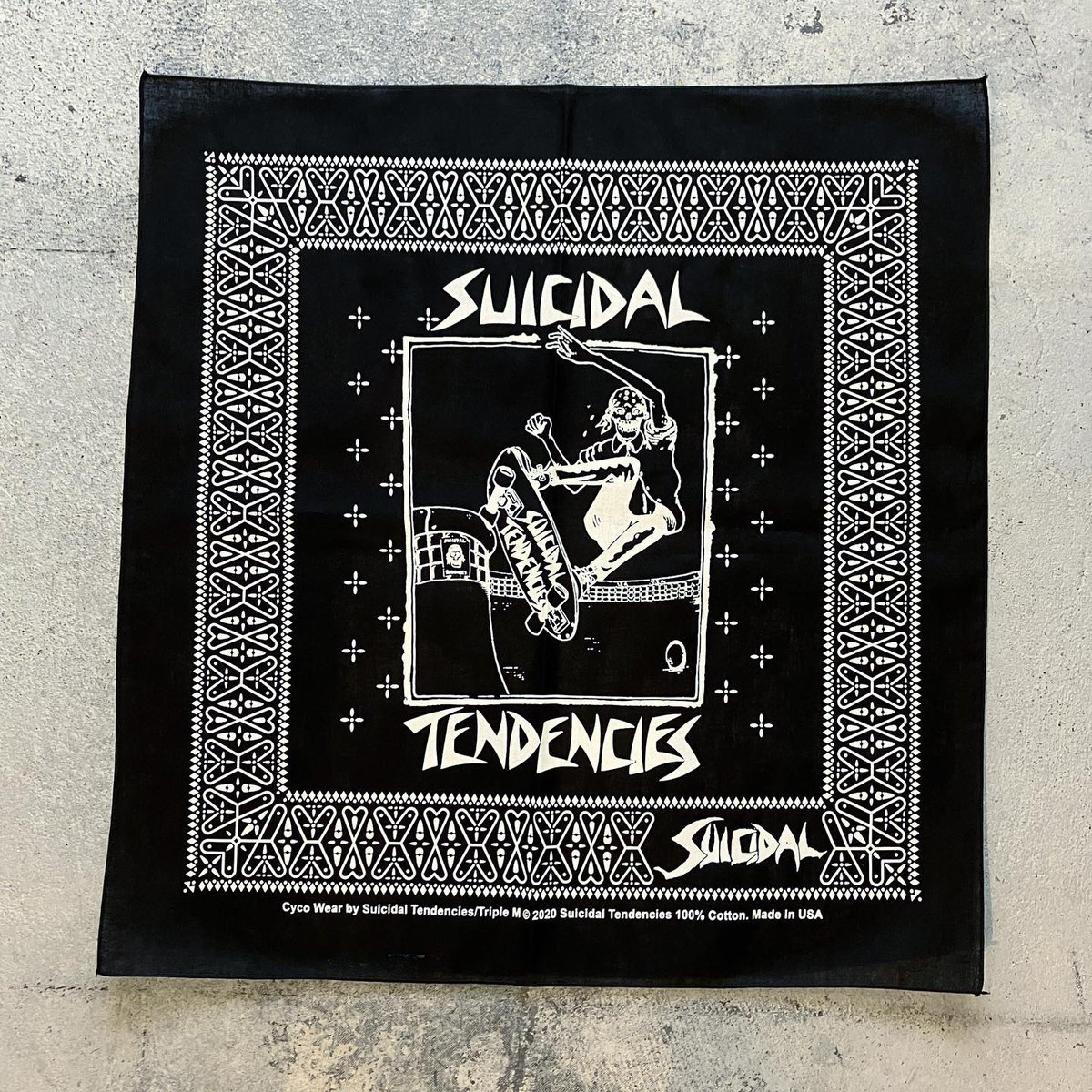 SUICIDAL TENDENCIES　バンダナ　90年代　デットㇱストック SUICIDAL TENDENCIESバンダナ90年代デットㇱストック