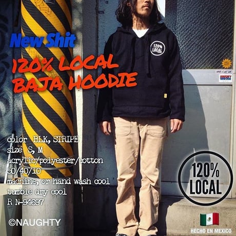 120% LOCAL BAJA HOODIE (BLK)