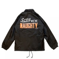WE'RE NAUGHTY COACH JACKET(BLK)