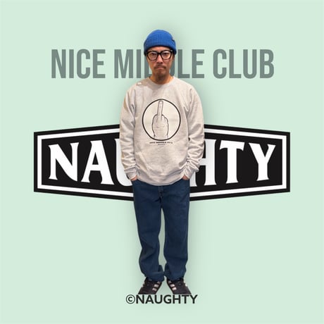 NICE MIDDLE CLUB CREW SWEAT(GRY)