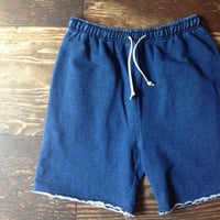 “CUT OFF” INDIGO DYE SHORTS