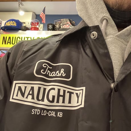 WE'RE NAUGHTY COACH JACKET(KHA)