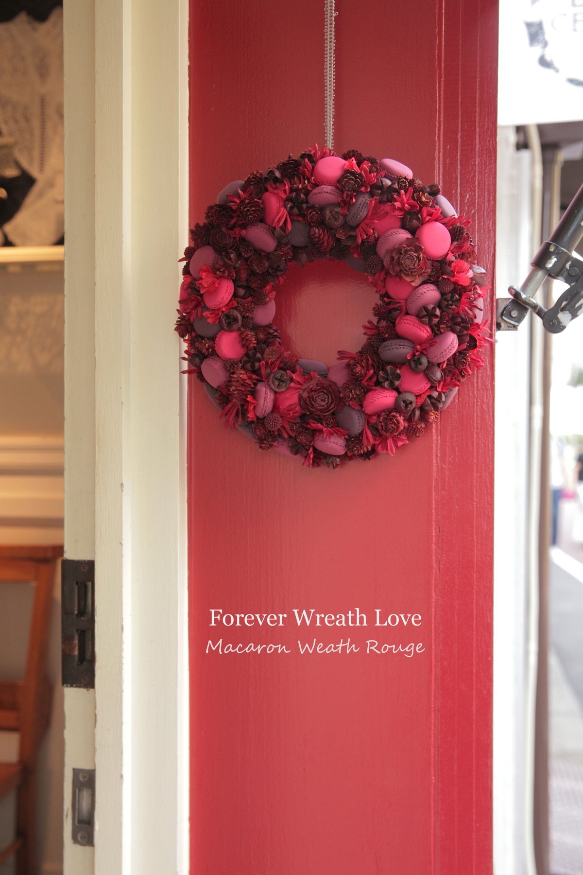 マカロンリース クリスマスリース 玄関 飾り セレクトリース M 25cm 光る LEDライト