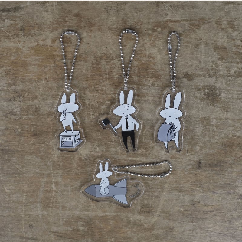 うさぎストラップ WEGO キーホルダー WEGO/ミニうさぎビーズストラップキーホルダー