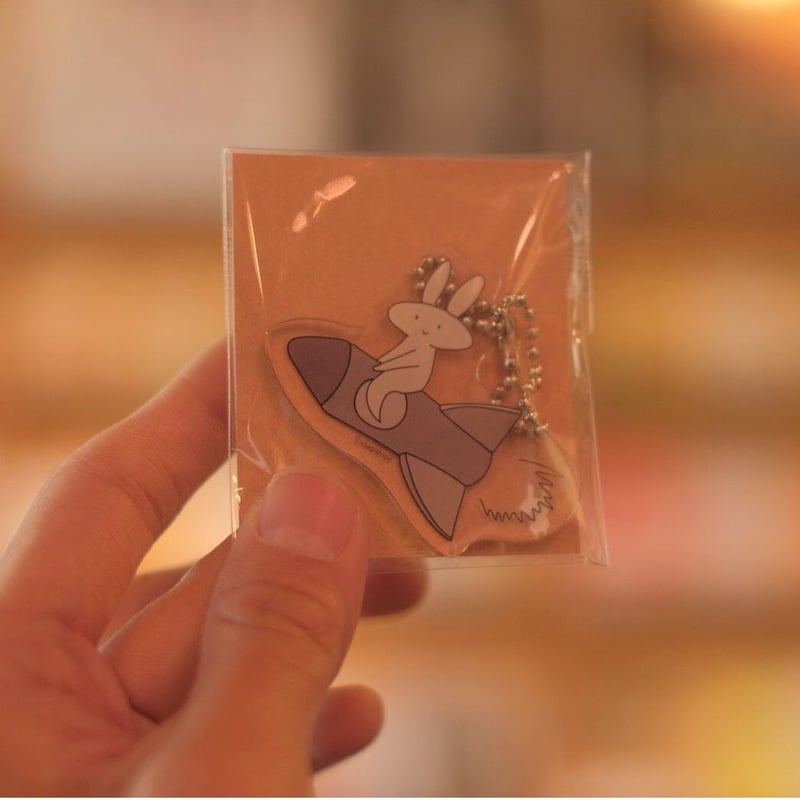 うさぎストライプのうさぎストラップ（単品） | うさぎストライプ
