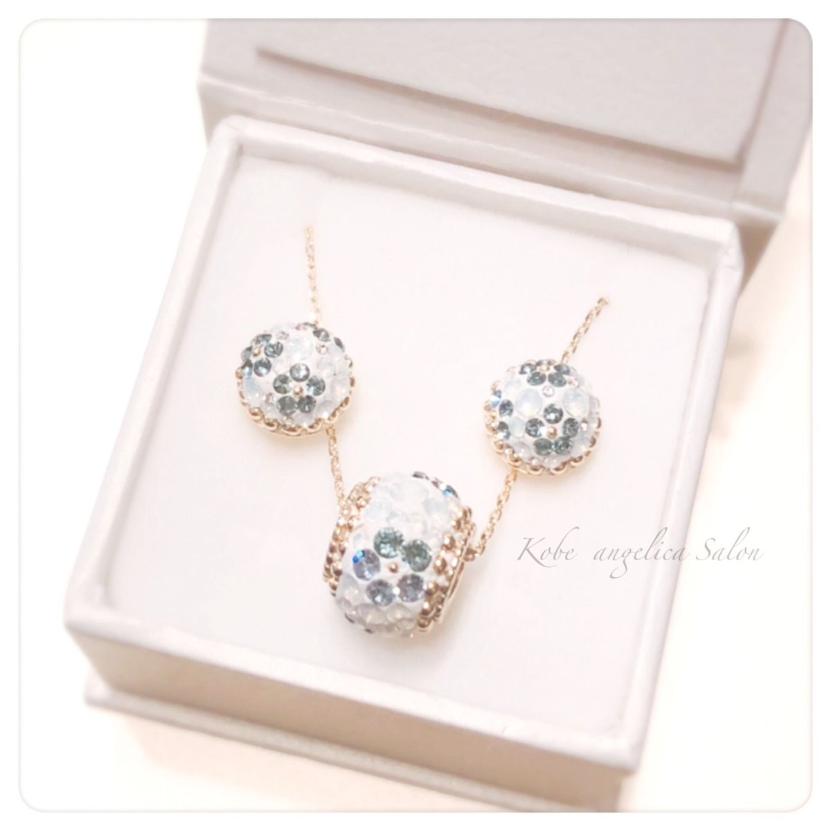 オンライン限定】ブルーフラワー×クリスタル｜ご褒美ジュエリーピアス