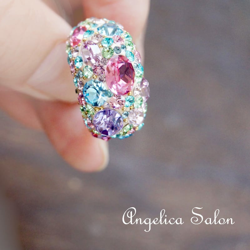 間も無く値上げ/パープルピンク フェミニン スワロフスキー  