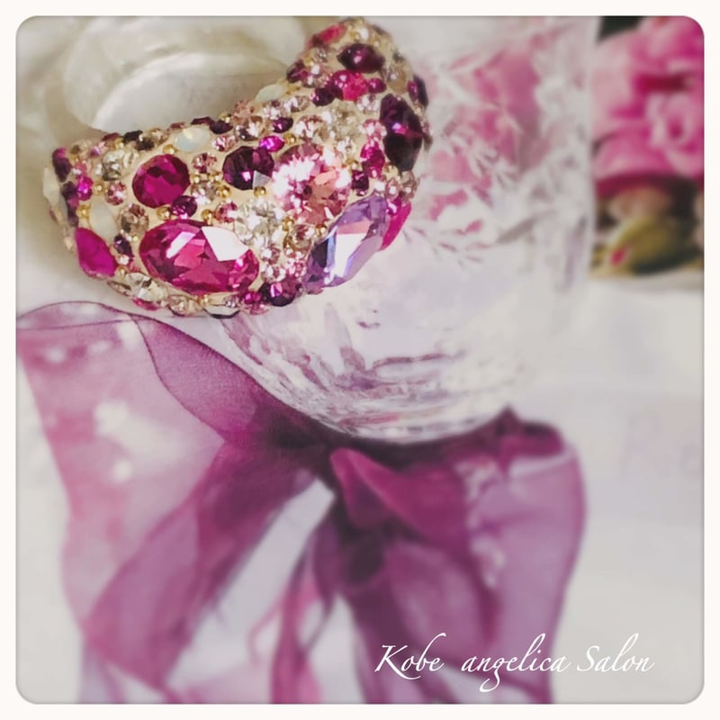 間も無く値上げ/パープルピンク フェミニン スワロフスキー  