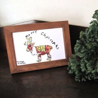 クリスマスカード　トナカイ