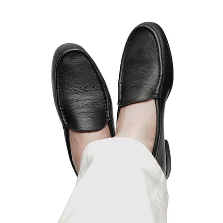 快適ソフトシューズ｜Moca vamp loafer black｜CS0019E-01