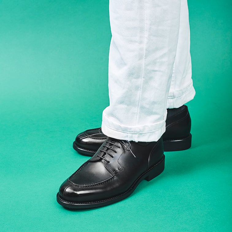 フランス アノネイ社製ボックスカーフ｜Split toe derby｜CP0402F-01 |