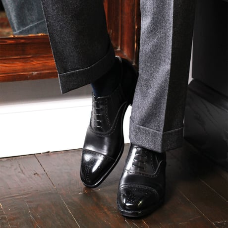 フランス アノネイ社製ボックスカーフ｜Semi brogue lazy man｜CH9311FH-01