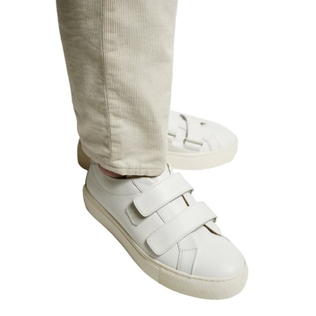 爽やかホワイトフラットソールスニーカー｜Velcro sneaker white｜CS5702-04