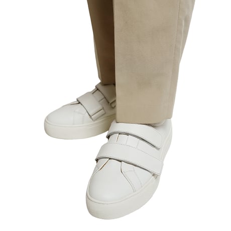 爽やかホワイトフラットソールスニーカー｜Velcro sneaker white｜CS5702-04