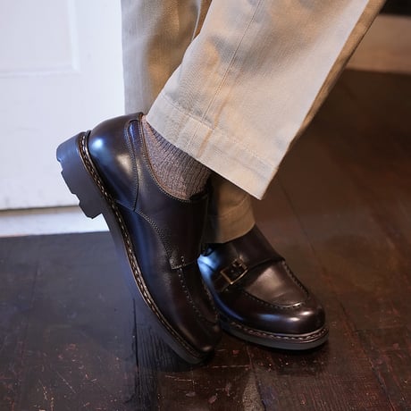 ノルウェージャンハンドソーンウェルテッド製法｜Apron front double monk strap｜CHN6101F-11