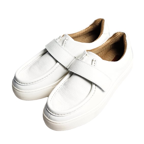 爽やかホワイトフラットソールスニーカー｜Tyrolean velcro sneaker whi