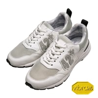 素材別注 VIBRAM ソール｜White leather logo sneaker｜Z6012-CB04