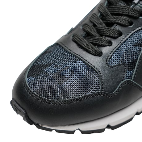 素材別注 VIBRAM ソール｜Black leather sneaker｜Z5001-CB01