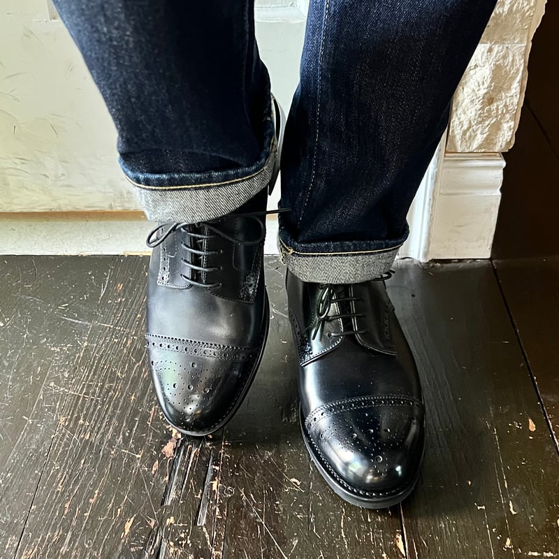 フランス アノネイ社製ボックスカーフ｜Semi brogue derby｜CP1302F-01