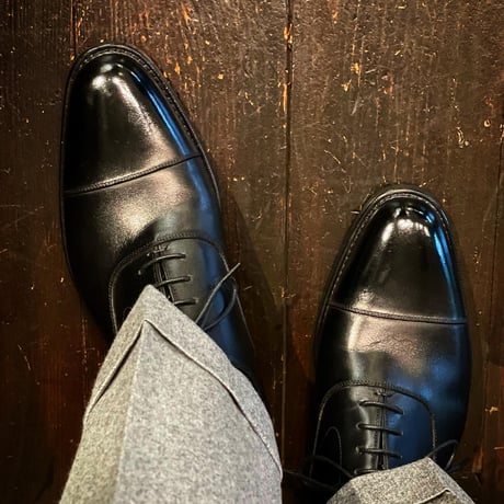 素材別注 VIBRAM ソール｜Cap toe oxford black｜CS2311-01