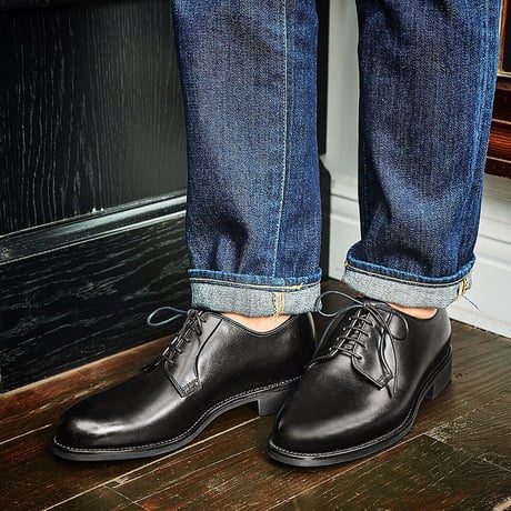 フランス アノネイ社製ボックスカーフ｜Plain toe derby｜CP1201F-01