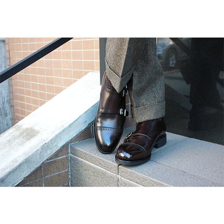 フランス アノネイ社製ボックスカーフ｜Double monk strap｜CP0102F-11