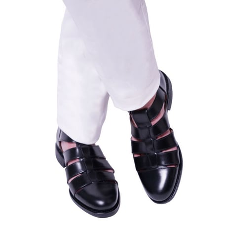 フランス アノネイ社製ボックスカーフ｜Gurkha sandal｜CP4901F-01
