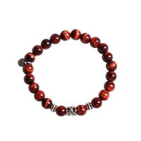 FA000821｜8mmストーン+クレストシルバー925 / Red Tiger Eye