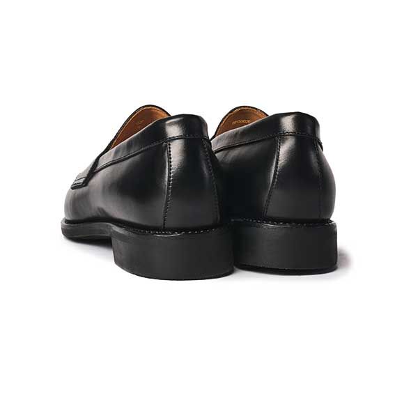 ナポレオンカーフ・アドルフパース（ブラック） フランス アノネイ社製ボックスカーフ｜Penny loafer black｜CP0002F-0
