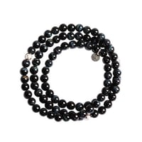 FA030631｜6mmストーン+シルバー925　3連ブレスレット / Blue Tiger Eye