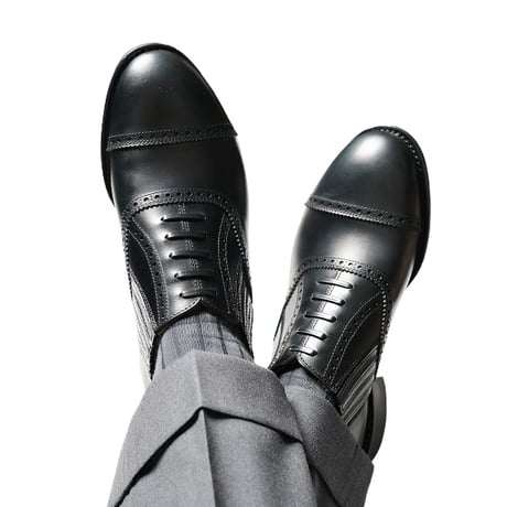 フランス アノネイ社製ボックスカーフ｜Puched cap toe lazy man｜CP5323F-01