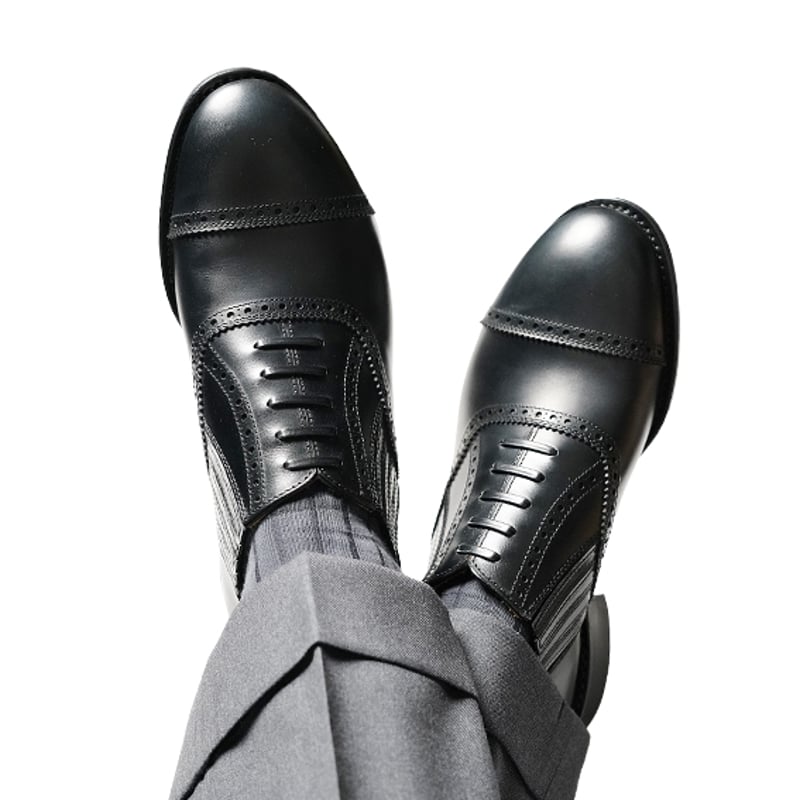 ブーブー フランス アノネイ社製ボックスカーフ｜Puched cap toe lazy man｜CP53