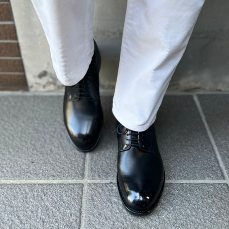 フランス アノネイ社製ボックスカーフ｜Plain toe derby black｜CP2201F-01