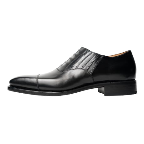 フランス アノネイ社製ボックスカーフ｜Cap toe lazy man black｜CH5311FH-01