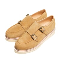 素材別注 VIBRAM ソール｜Apron front double monk strap｜CHN6101V-14