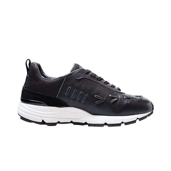 素材別注 VIBRAM ソール｜Black intrecciato sneaker｜Z6011
